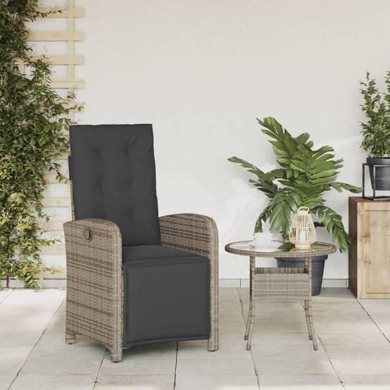 Chaise bois composite 1 places rotin gris 57 x 61 x 93 cm - Prolenta premium p383.6 - Image 3