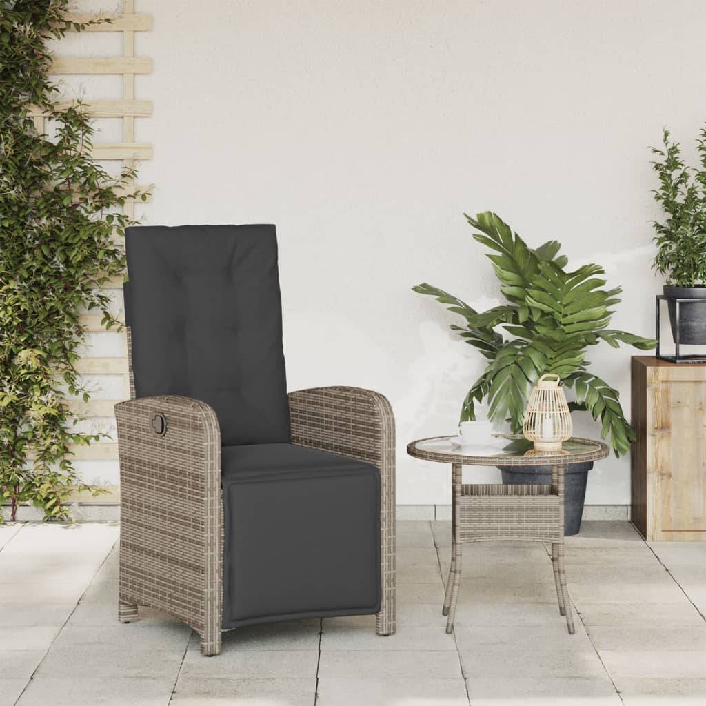Chaise bois composite 1 places rotin gris  57 x 61 x 93 cm  - Prolenta premium  p383.6 - Image 3