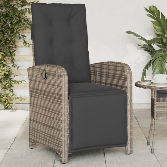 Chaise bois composite 1 places rotin gris 57 x 61 x 93 cm - Prolenta premium p383.6 - Image 2