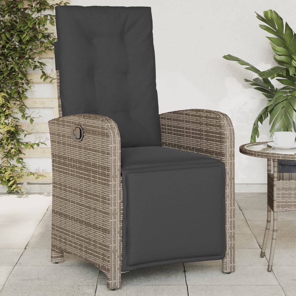 Chaise bois composite 1 places rotin gris  57 x 61 x 93 cm  - Prolenta premium  p383.6 - Image 2