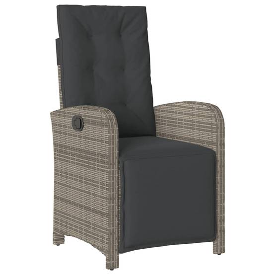 Chaise bois composite 1 places rotin gris 57 x 61 x 93 cm - Prolenta premium p383.6 - Image 1