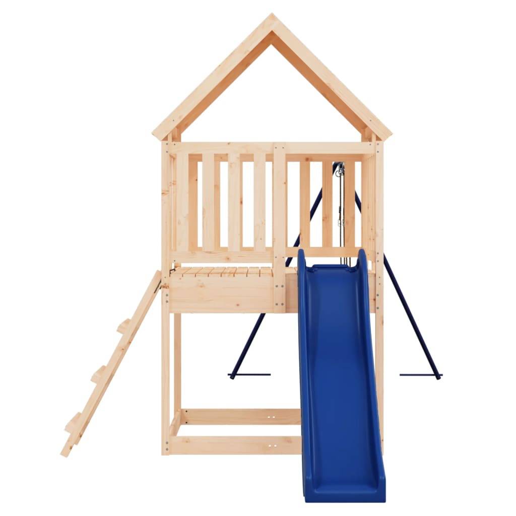 Helloshop26 - Aire de jeux d'extérieur balançoires toboggan portiques robuste jeux jardin 564 x 235 x 228 cm bois de pin massif - Imagen 4