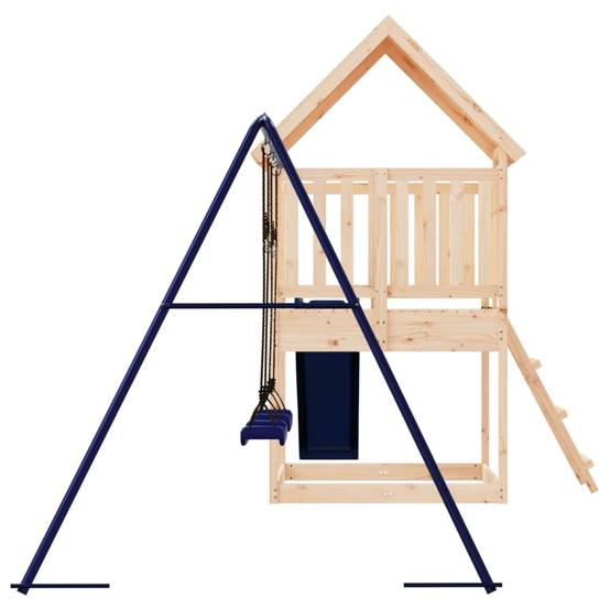 Helloshop26 - Aire de jeux d'extérieur balançoires toboggan portiques robuste jeux jardin 564 x 235 x 228 cm bois de pin massif - Imagen 3
