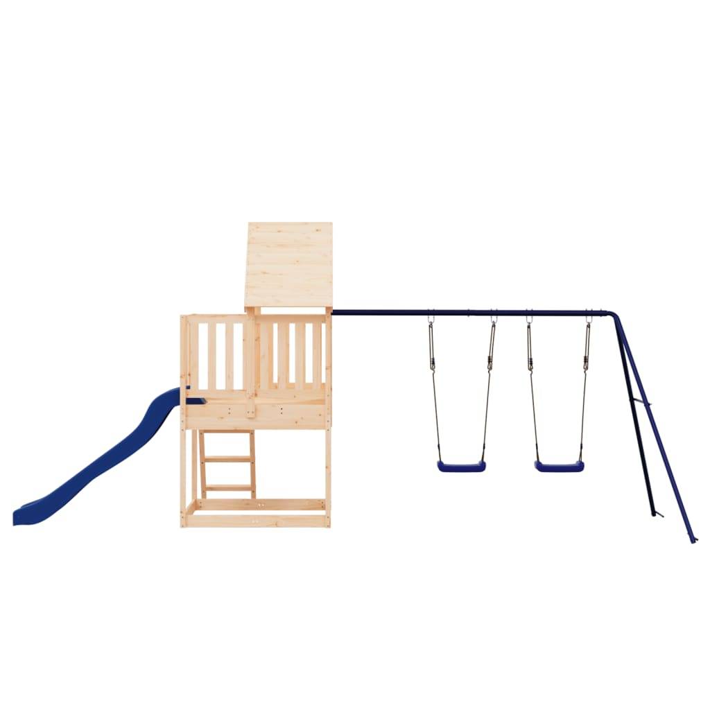 Helloshop26 - Aire de jeux d'extérieur balançoires toboggan portiques robuste jeux jardin 564 x 235 x 228 cm bois de pin massif - Imagen 5