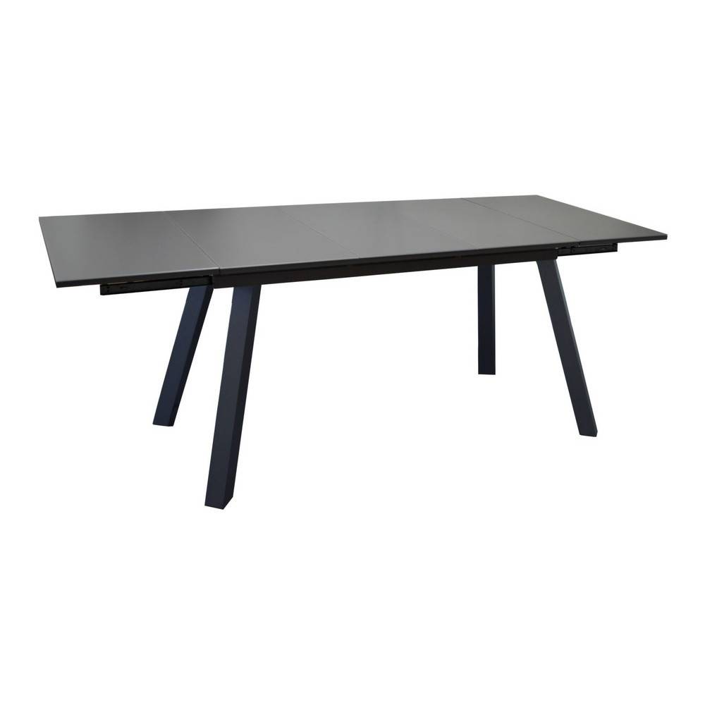 Proloisirs - Mesa de jardín rectangular Agra, tablero Vidrio - grafito/gris 150/200/250 cm PROLOISIRS - Imagen 1