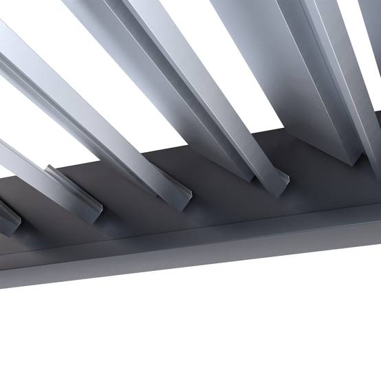 Pergola Bioclimatique Aluminium Adossée 19m² - 3,6x5,3 - Store Latéral - Anthracite - 34 lames Inclinables 120 degrés - HALO - Image 6