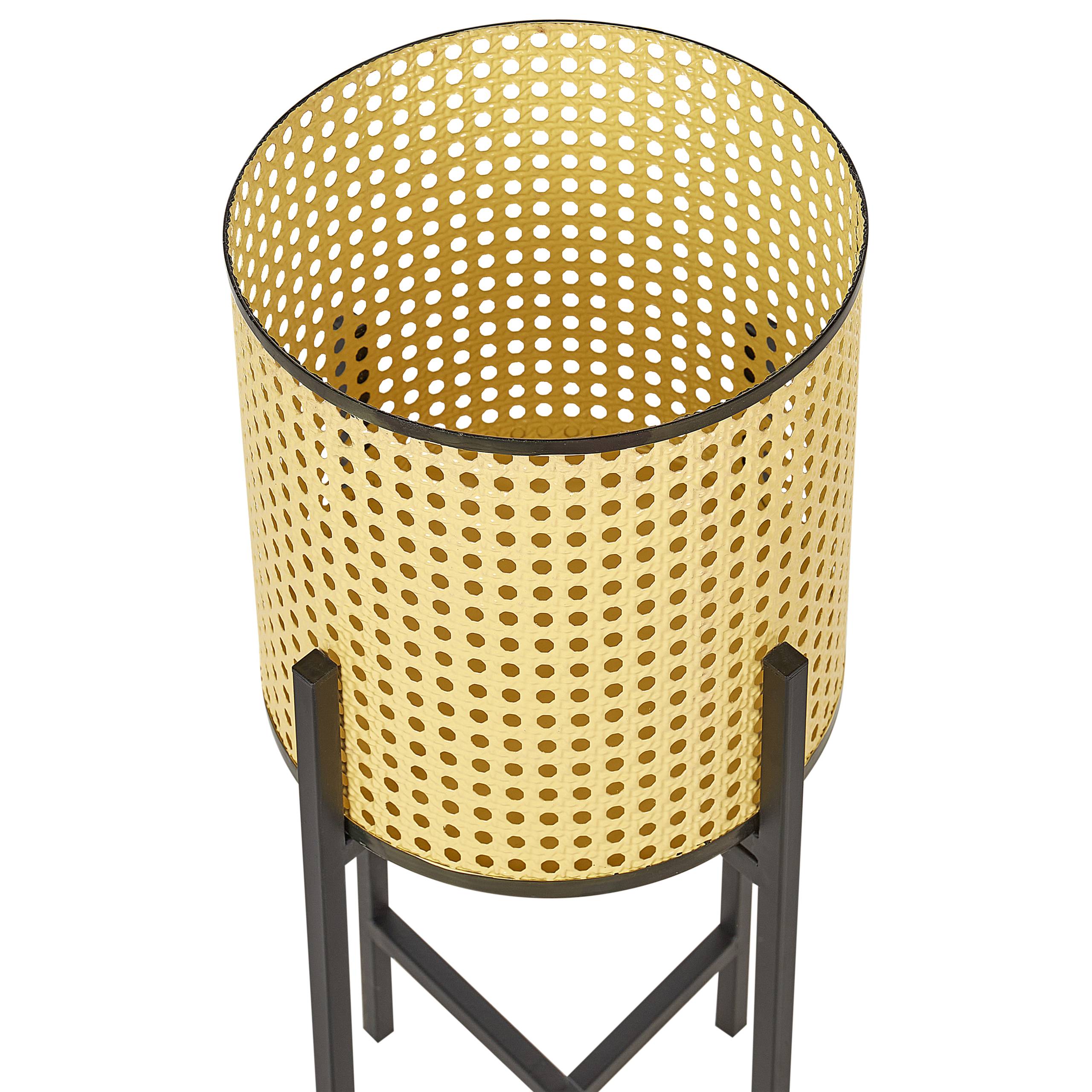 Beliani - Cache-pot d'intérieur Métal Beige FALLOPIA - Beliani - Imagen 5