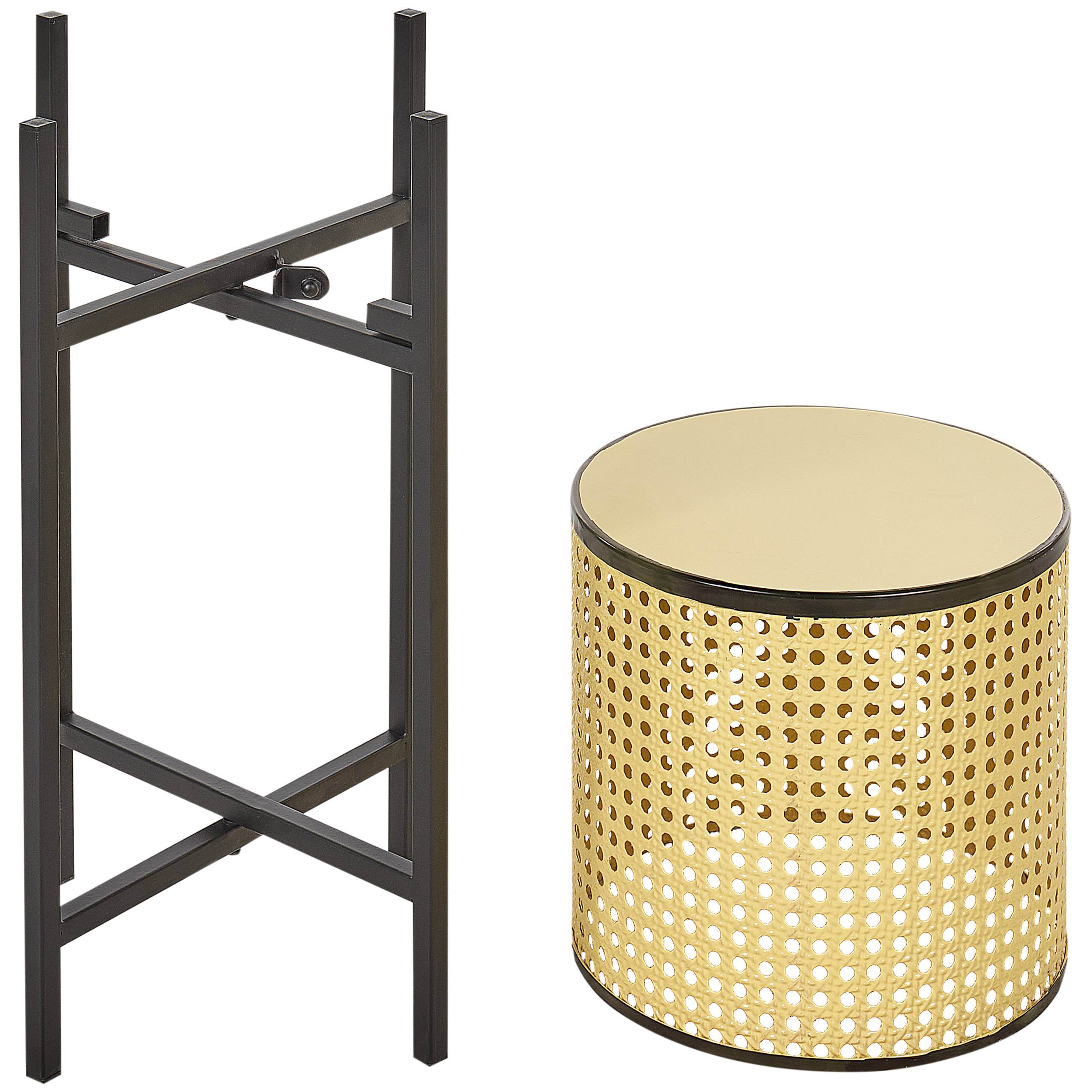 Beliani - Cache-pot d'intérieur Métal Beige FALLOPIA - Beliani - Imagen 4