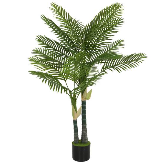Palmier Artificiel Réaliste PEVA Intérieur Balcon Ambiance Tropicale 150cm Vert - ComfortXL Outdoor Living - Image 2