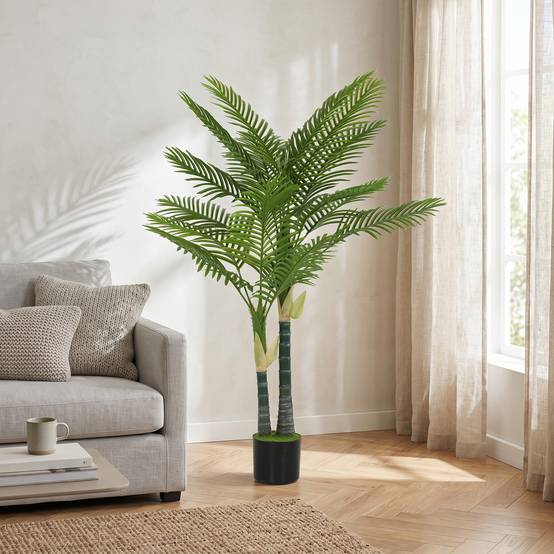Palmier Artificiel Réaliste PEVA Intérieur Balcon Ambiance Tropicale 150cm Vert - ComfortXL Outdoor Living - Image 4