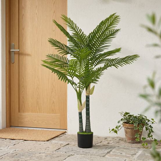 Palmier Artificiel Réaliste PEVA Intérieur Balcon Ambiance Tropicale 150cm Vert - ComfortXL Outdoor Living - Image 9