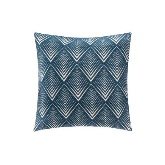 Housse de Coussin "Chen Geo" 40x40cm Bleu - Image 1
