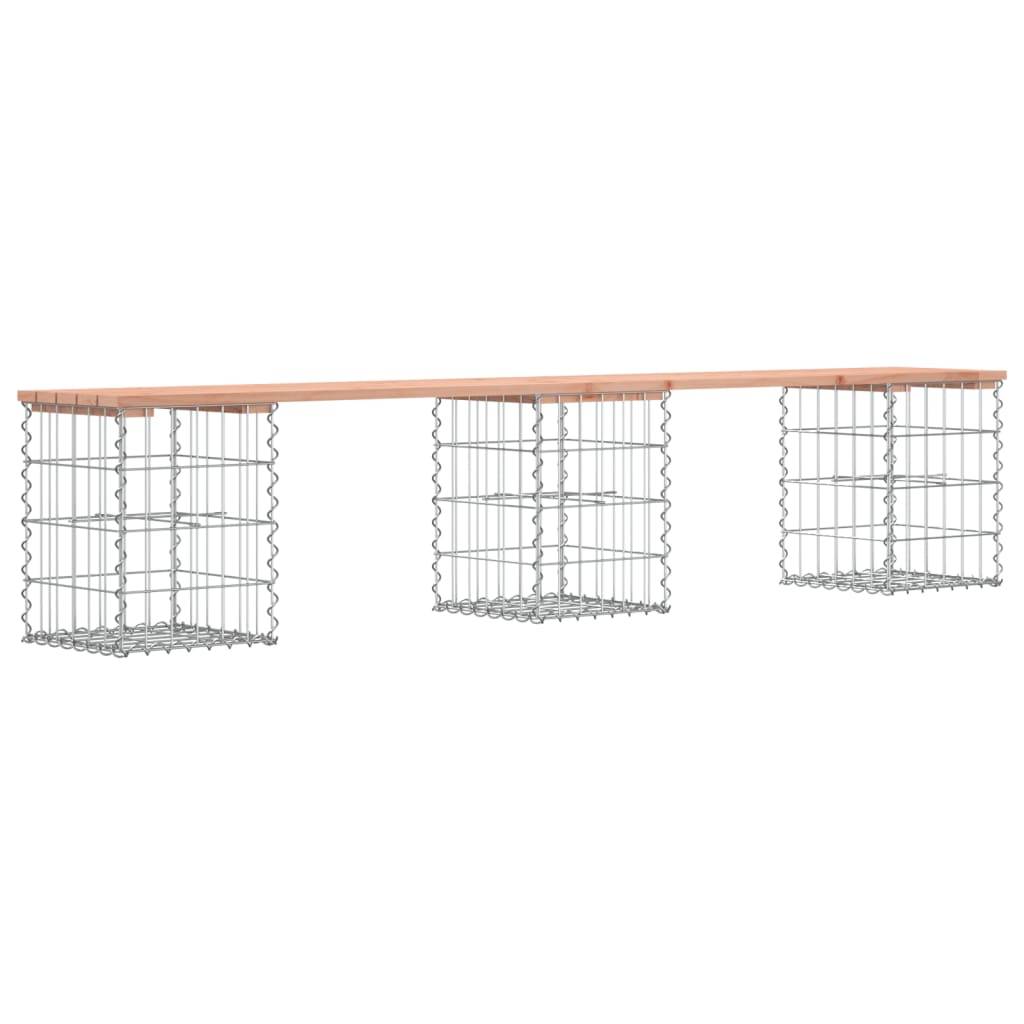 Maison Chic - Banc de jardin - Banc d'extérieur - Banquette design gabion 203x31x42cm bois massif de douglas - Imagen 5