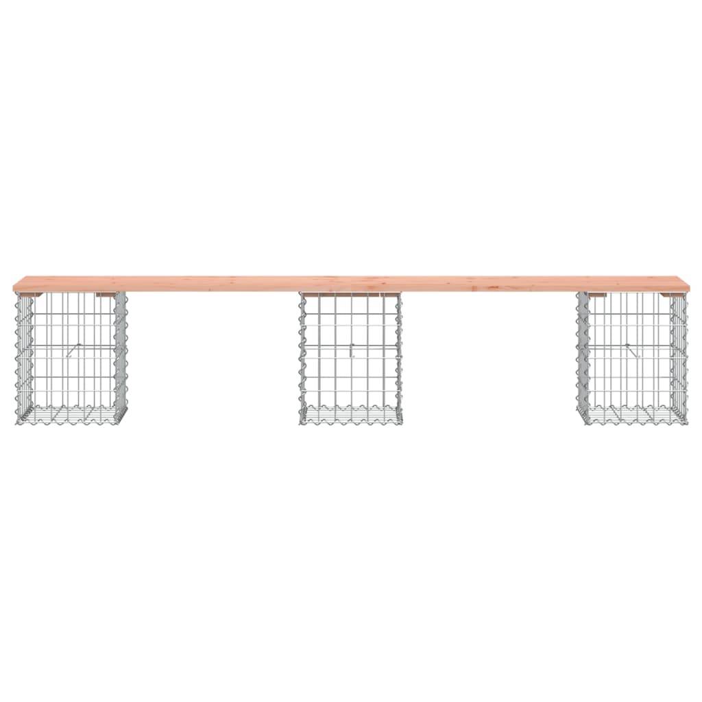 Maison Chic - Banc de jardin - Banc d'extérieur - Banquette design gabion 203x31x42cm bois massif de douglas - Imagen 3