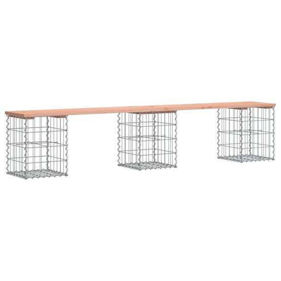 Maison Chic - Banc de jardin - Banc d'extérieur - Banquette design gabion 203x31x42cm bois massif de douglas - Imagen 1