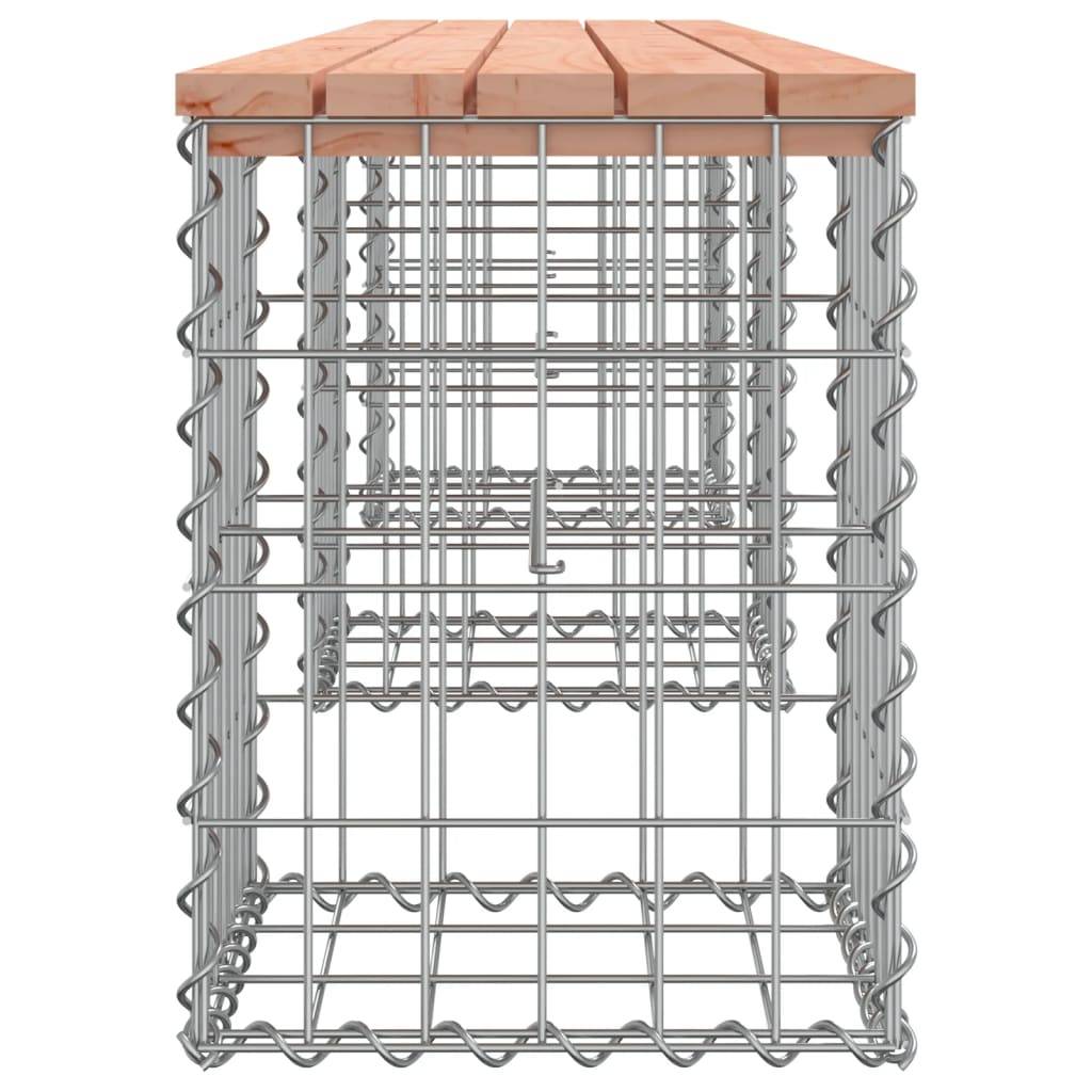 Maison Chic - Banc de jardin - Banc d'extérieur - Banquette design gabion 203x31x42cm bois massif de douglas - Imagen 4