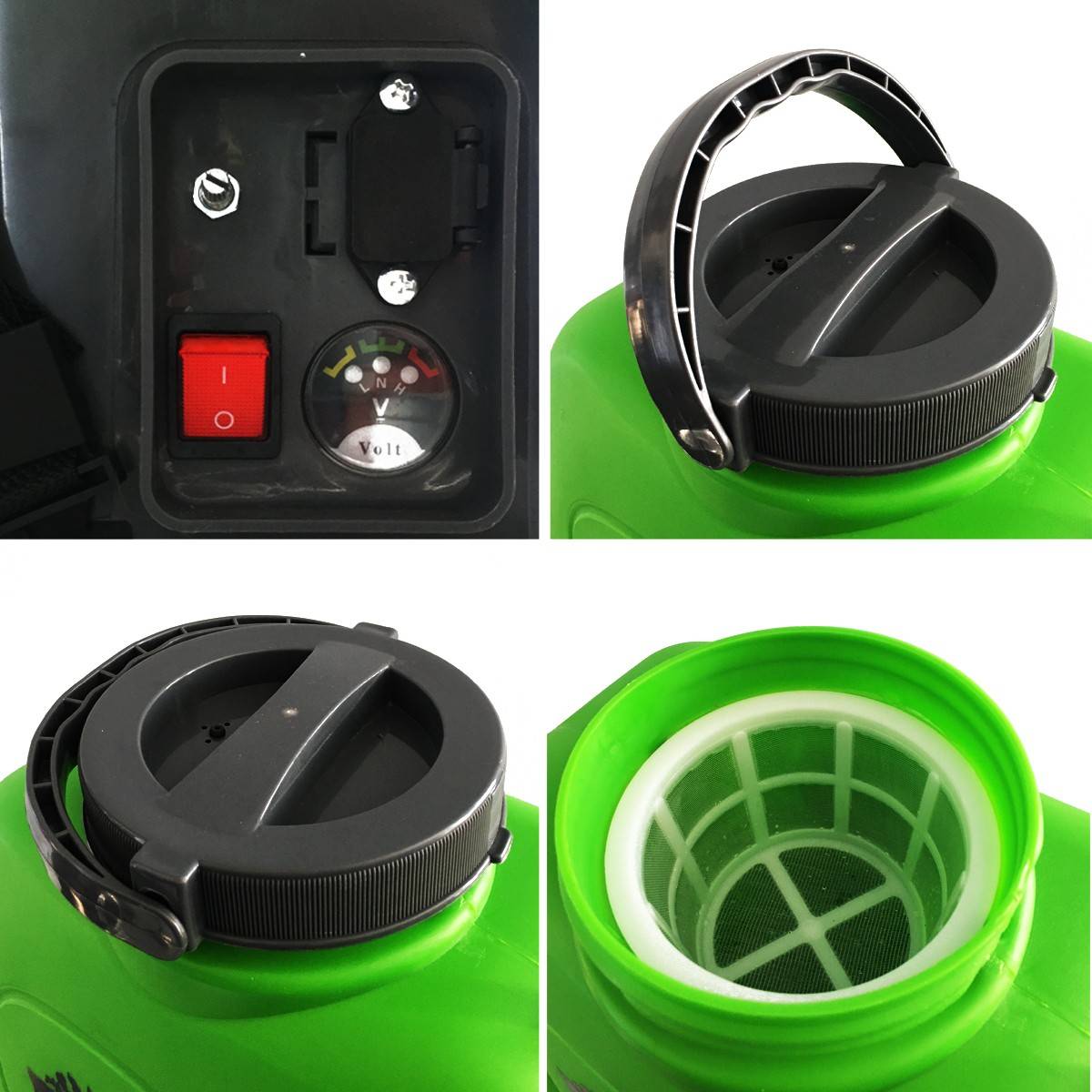 Pulvérisateur Electrique à Batterie 16L Batterie lithium 12V 8 Ah Chargeur + 3 buses + Manomètre IRIS GARDEN - Imagen 3