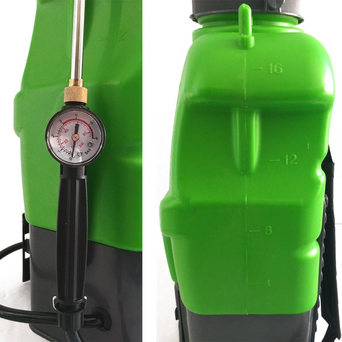 Pulvérisateur Electrique à Batterie 16L Batterie lithium 12V 8 Ah Chargeur + 3 buses + Manomètre IRIS GARDEN - Imagen 5