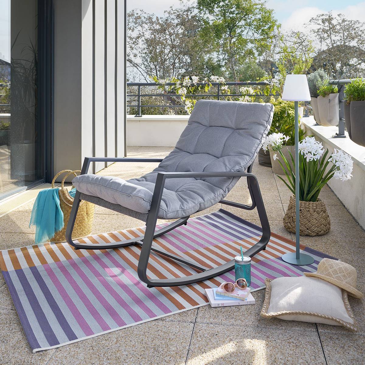 Atmosphera - Lampadaire extérieur "Zack" H108cm vert olive - Atmosphera Créateur d'intérieur - Imagen 9