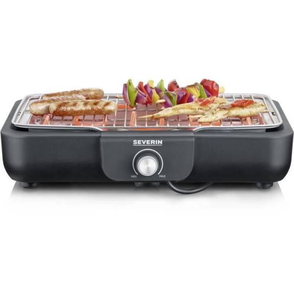 Severin - Barbecue Electrique - Grillade électrique SEVERIN - PG8554 - Surface de cuisson 37x29 cm - Thermostat réglable - 2300W - Image 4