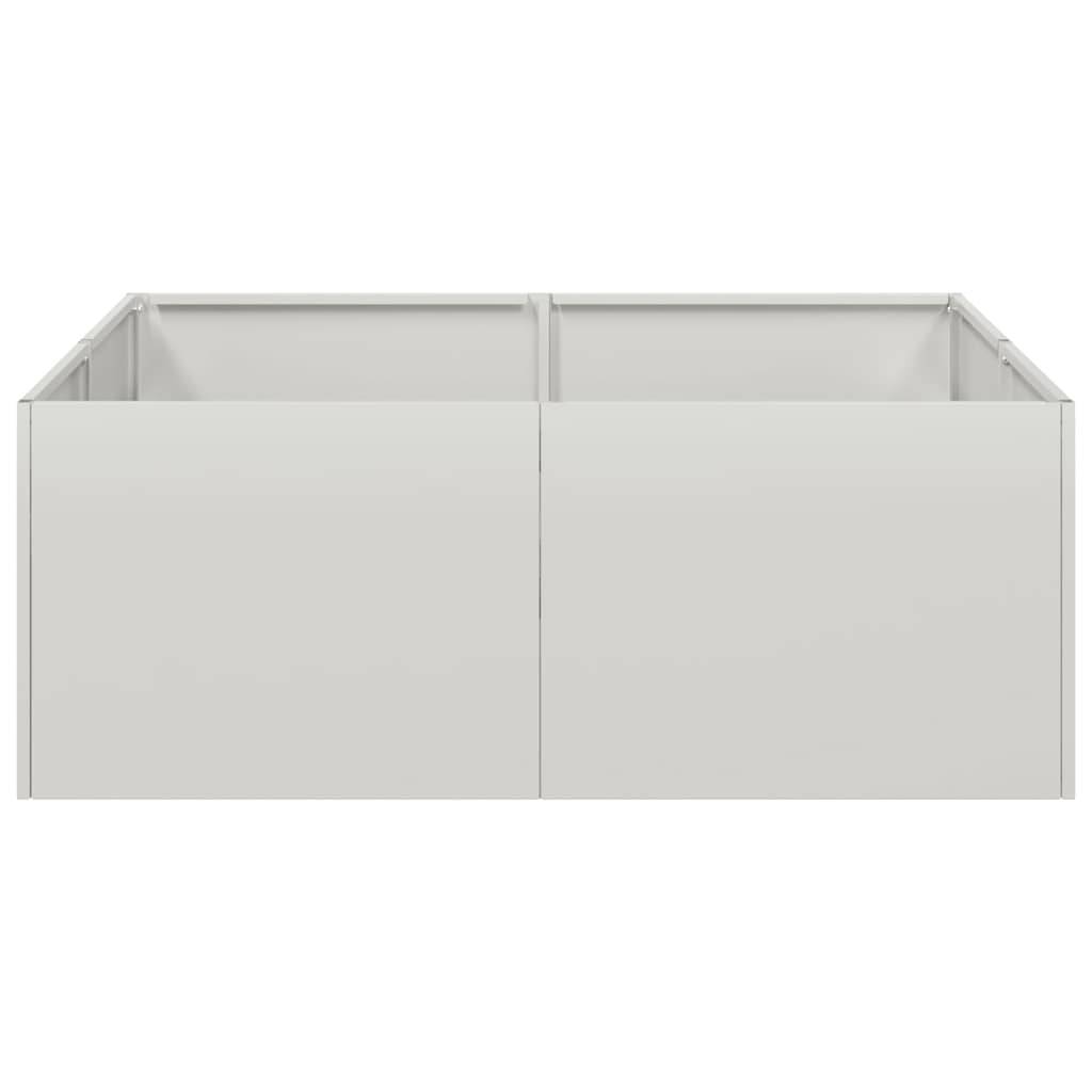 Jardinière acier inoxydable gris 80 x 80 x 30 cm - PANGIVO - Image 4