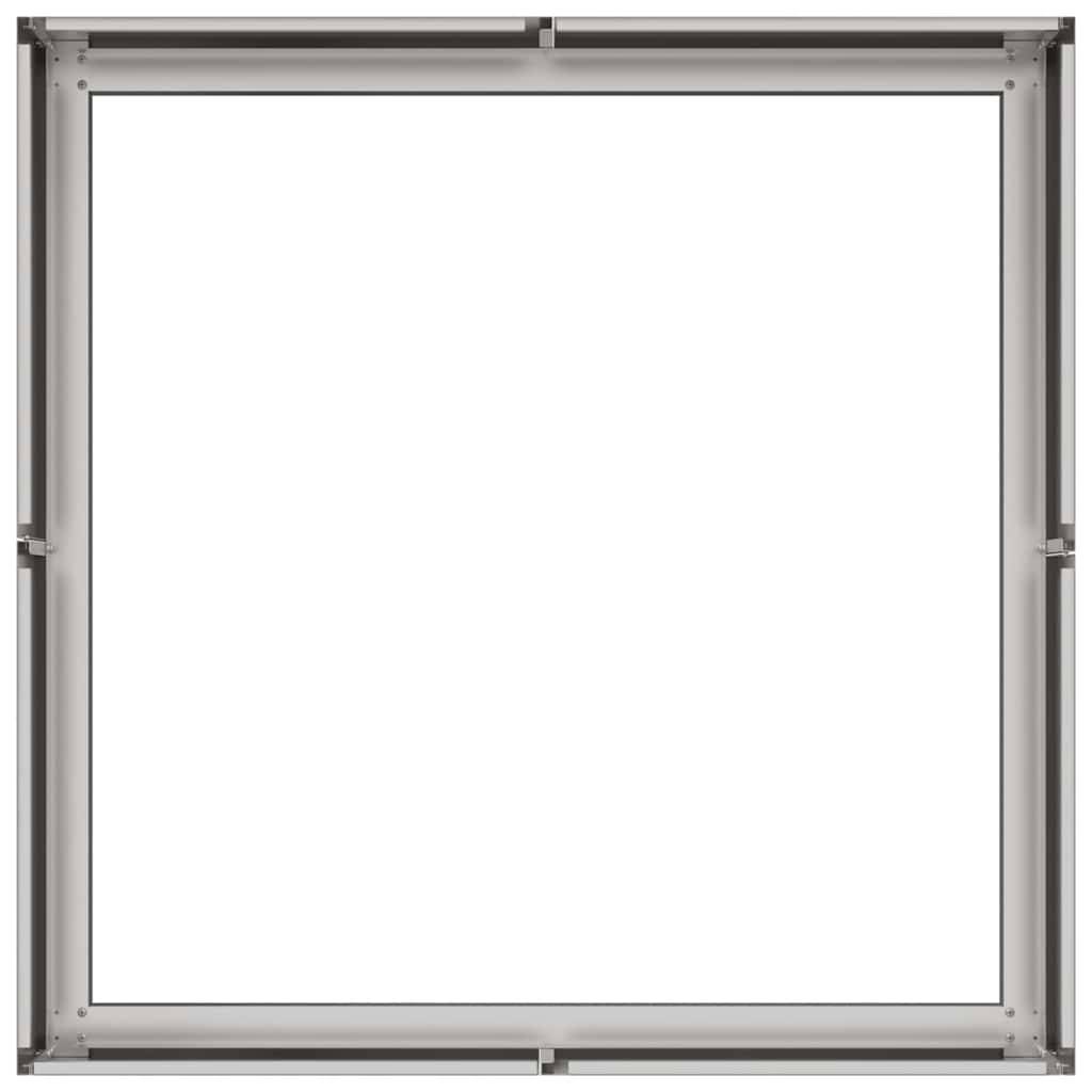 Jardinière acier inoxydable gris 80 x 80 x 30 cm - PANGIVO - Image 5