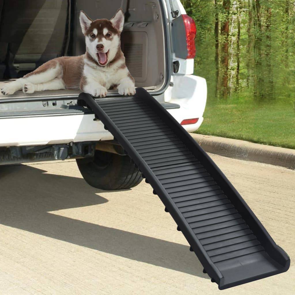 Vidaxl - Rampe de voiture pliable pour chiens Noir 155,5x40x15,5 cm vidaXL 170987 - Imagen 1