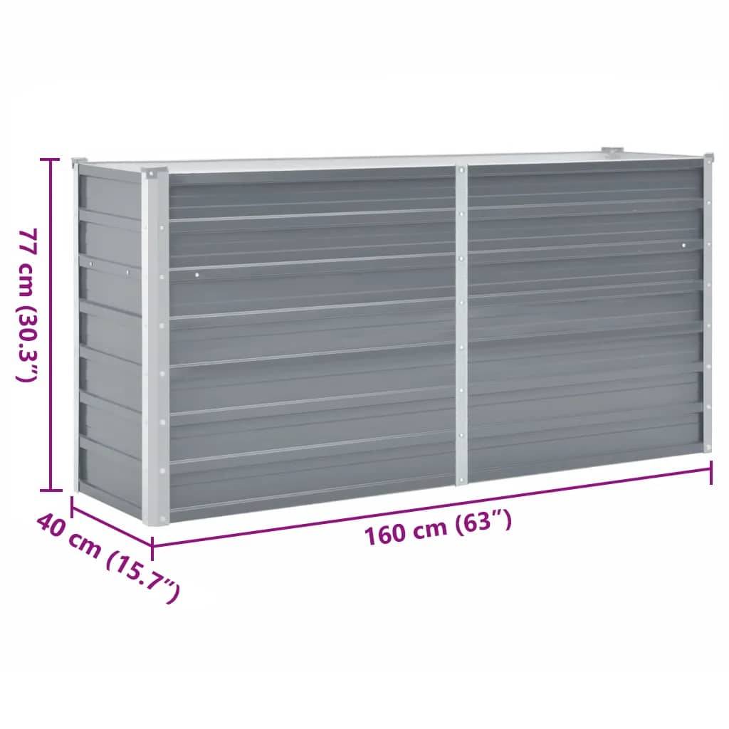 Prolenta Premium - Jardinière acier gris 160 x 40 x 77 cm - Prolenta premium p341.3 - Image 7
