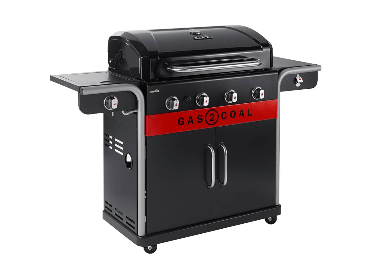 Char-broil - Barbecue à gaz et à charbon Gas2Coal 2.0 4B + Housse de protection + Plancha + Kit 3 ustensiles - Char-Broil - Imagen 2