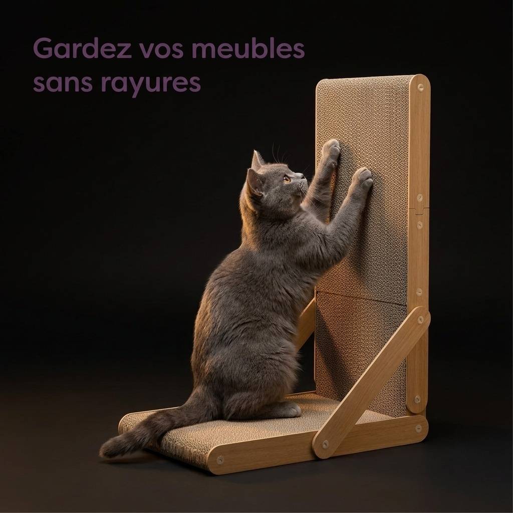 Grattoir pour Chat Carton Double Face Protection des Griffes Poussière Faible - Image 2
