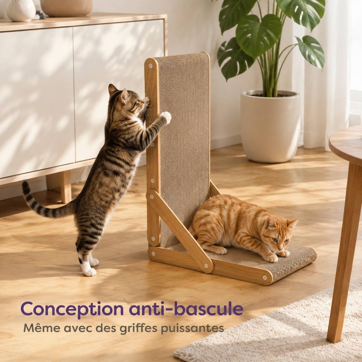 Grattoir pour Chat Carton Double Face Protection des Griffes Poussière Faible - Image 6