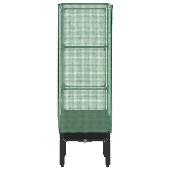 Serre Verticale Compacte pour Plants de Tomates avec Housse Zippée et Cadre Fer Robuste Noir 40x140 cm – ComfortXL Outdoor Living - Image 5