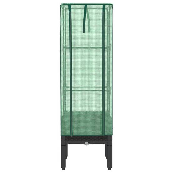Serre Verticale Compacte pour Plants de Tomates avec Housse Zippée et Cadre Fer Robuste Noir 40x140 cm – ComfortXL Outdoor Living - Image 4