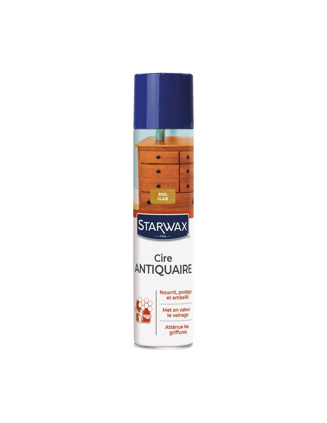 Cire Antiquaire Bois Clair Aérosol Rénove Et Protège Le Bois Clair - Générique - Image 1