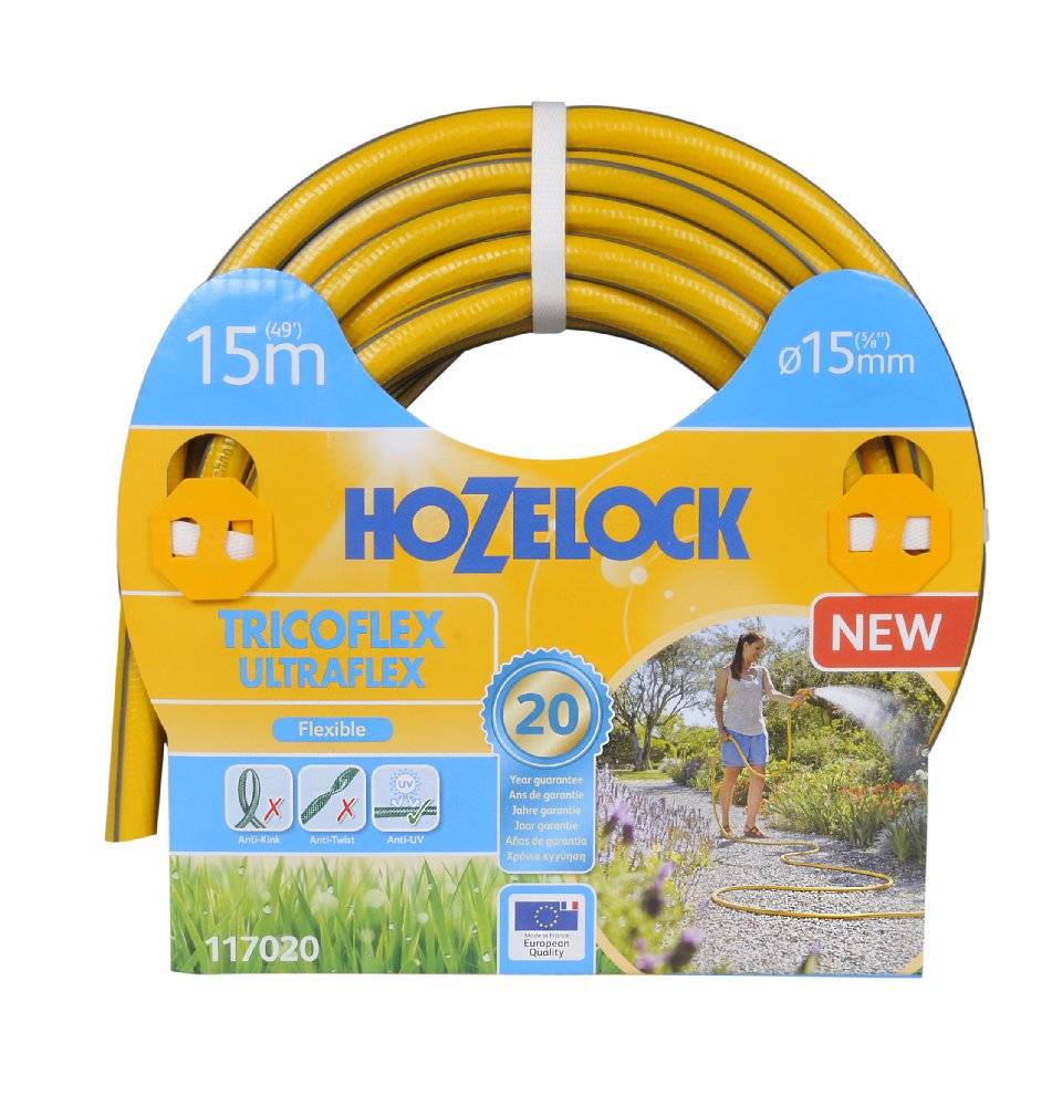 Hozelock - Tuyau d’arrosage anti torsion - jaune bandes 3D grises (48 uc/pal) - 19mm - 20m HOZELOCK - Imagen 1