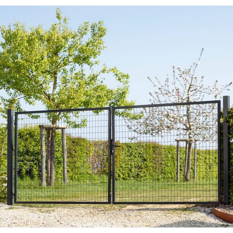 Portail grillagé Square passage 4m ht 1m70 gris anthracite - Easy Clôture - Imagen 4