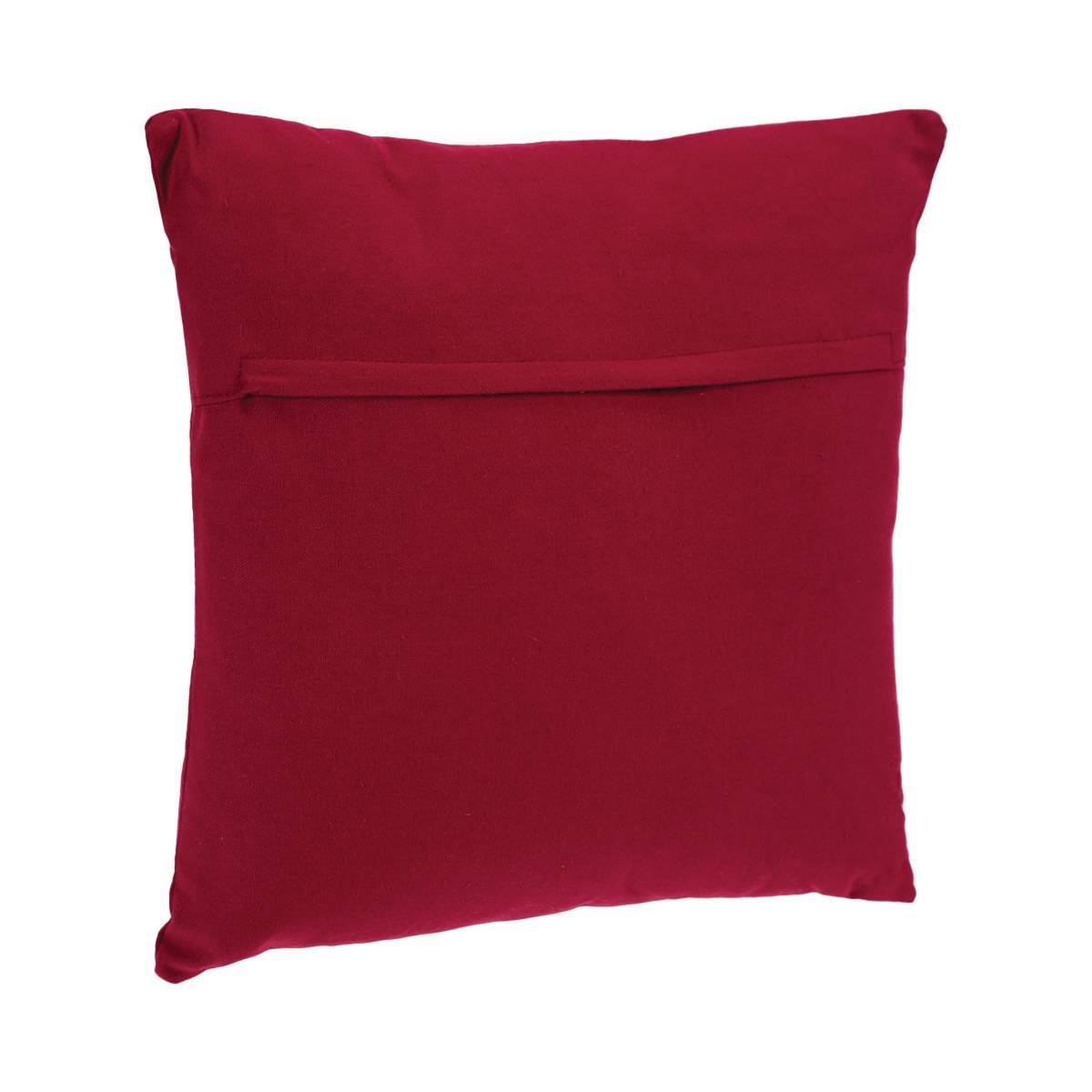 Atmosphera - Coussin déhoussable coton rouge 38x38cm - Atmosphera Créateur d'intérieur - Imagen 2