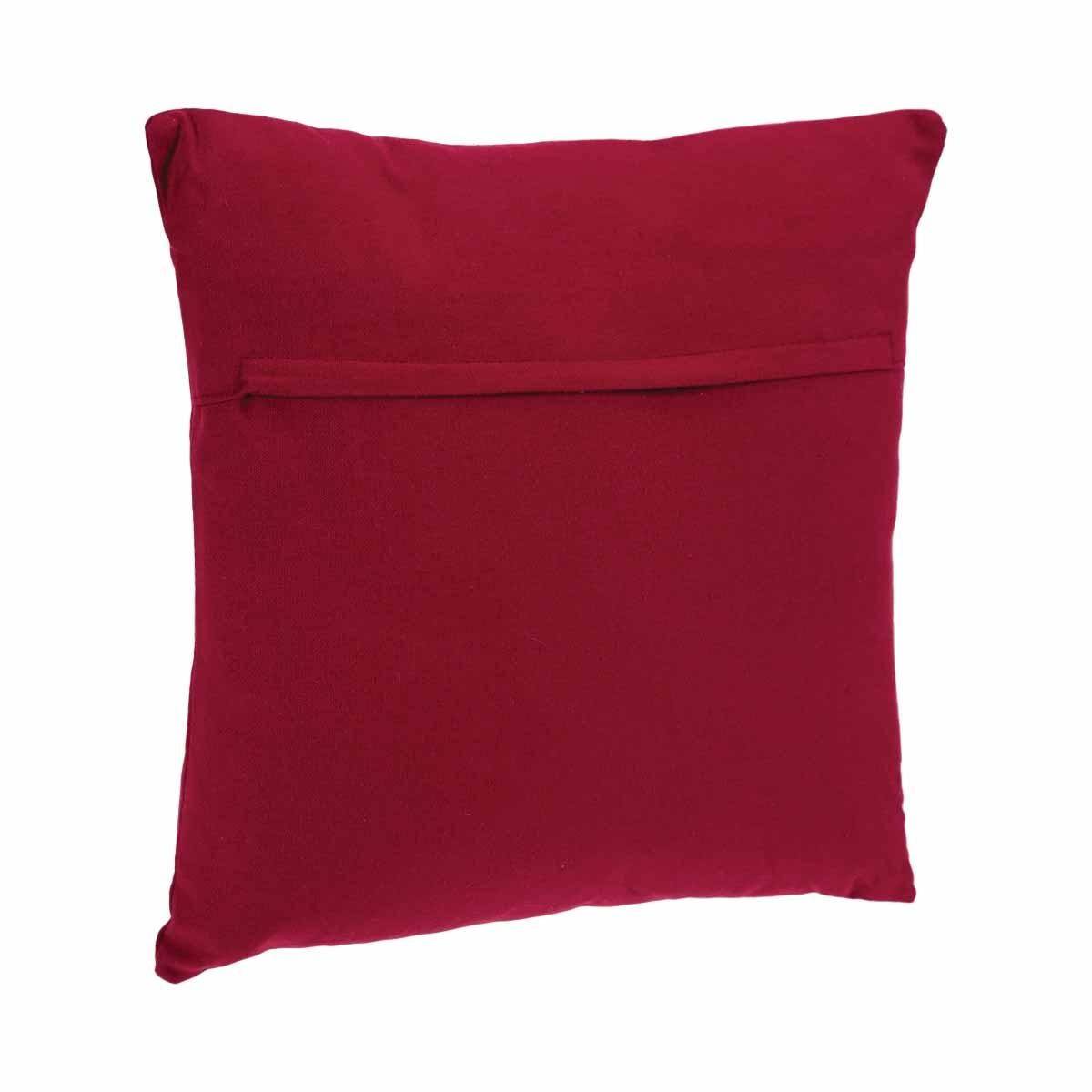 Atmosphera - Coussin déhoussable coton rouge 38x38cm - Atmosphera Créateur d'intérieur - Imagen 4
