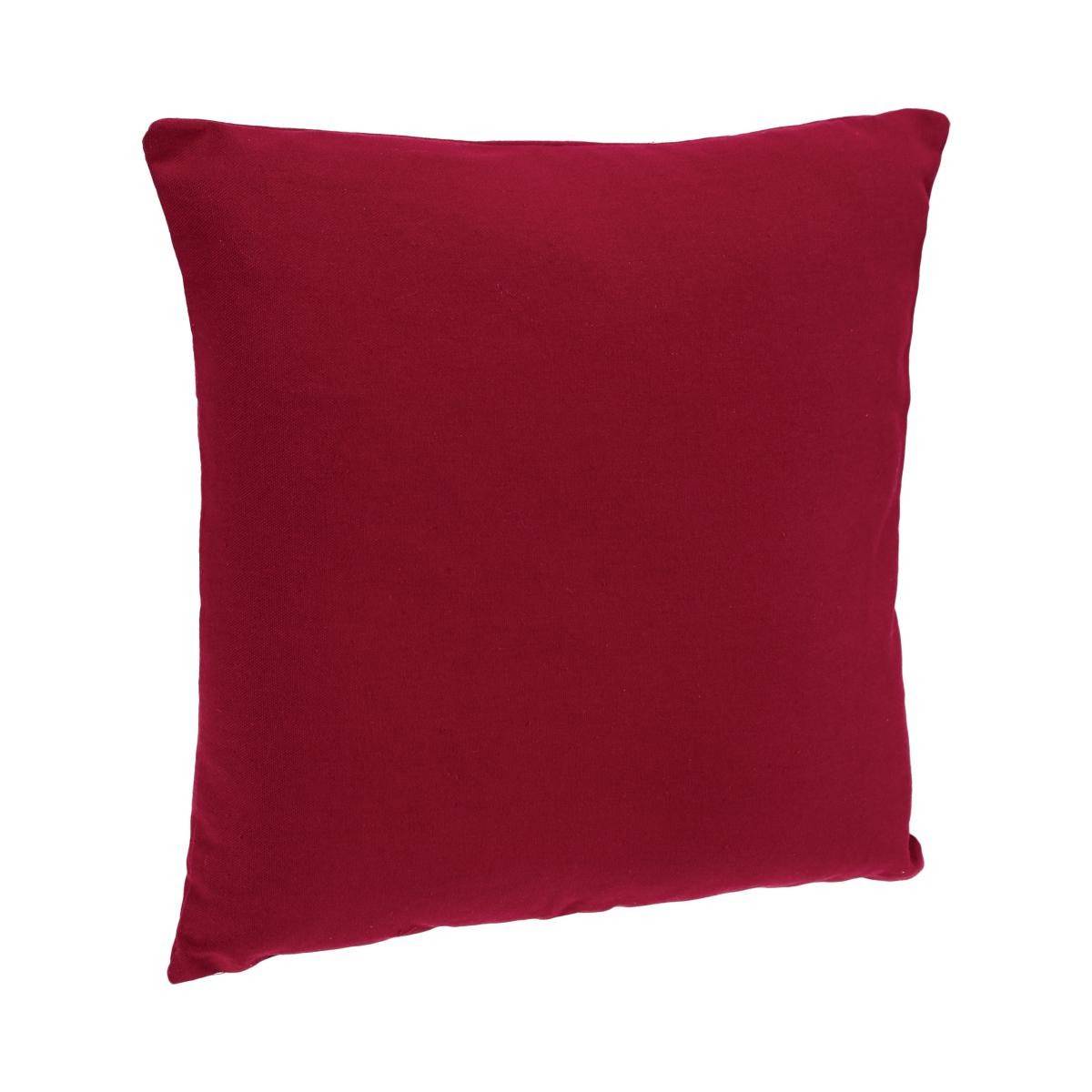 Atmosphera - Coussin déhoussable coton rouge 38x38cm - Atmosphera Créateur d'intérieur - Imagen 3