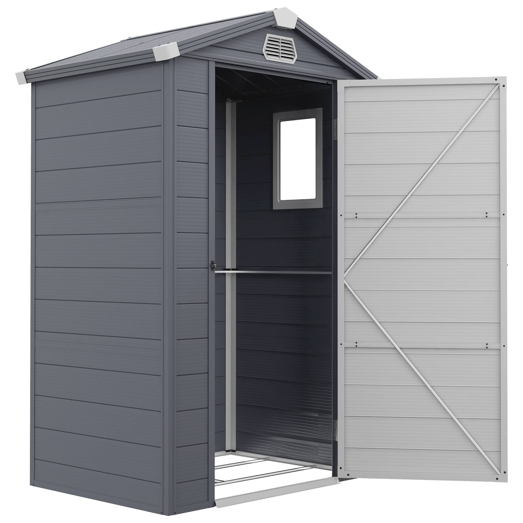 Abri 1,1m² jardin toit double pente 133x102x180/208cm - Image 2