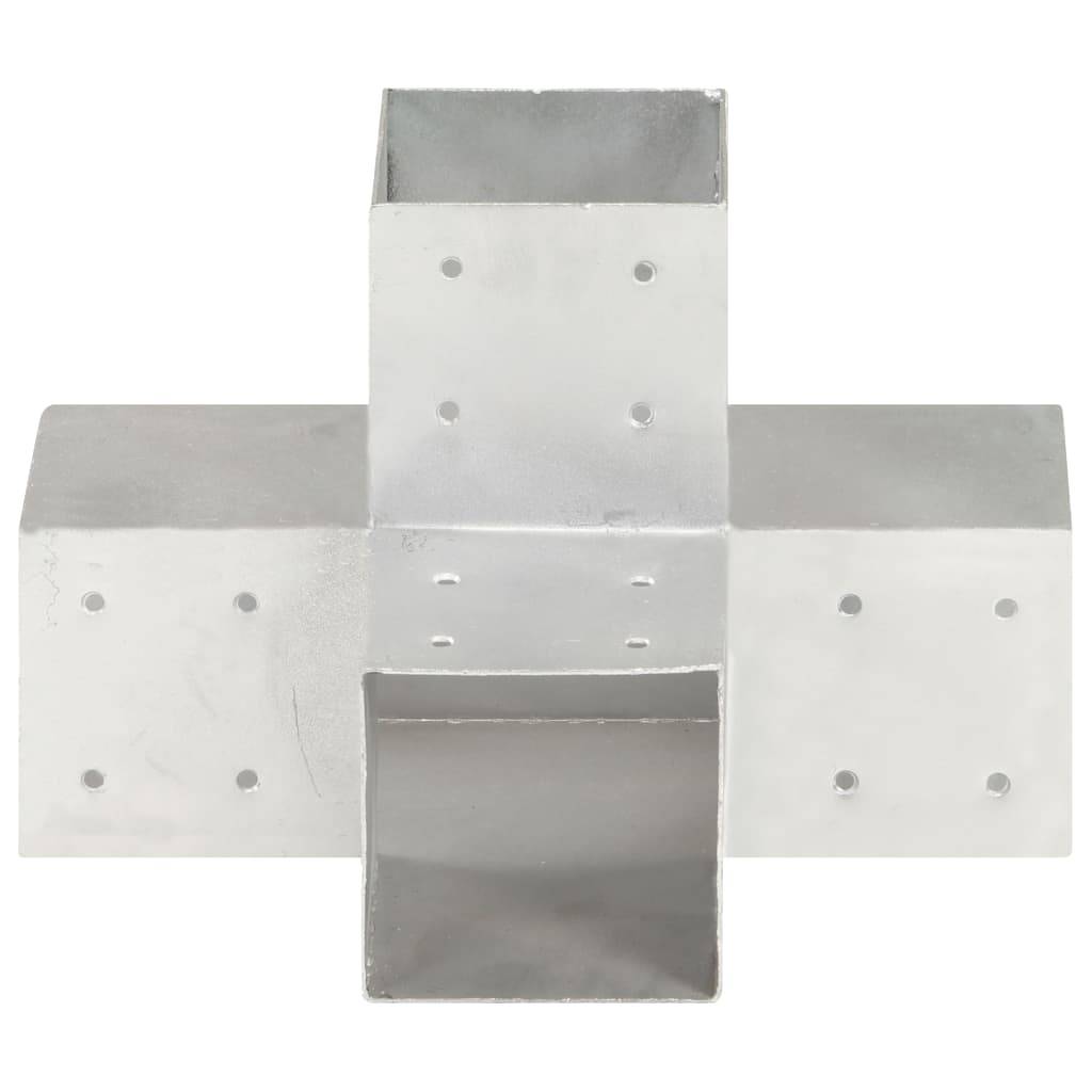 Connecteur de poteau métal galvanisé forme en X 101 x 101 mm, Poids :2.53kg - PANGIVO - Image 2