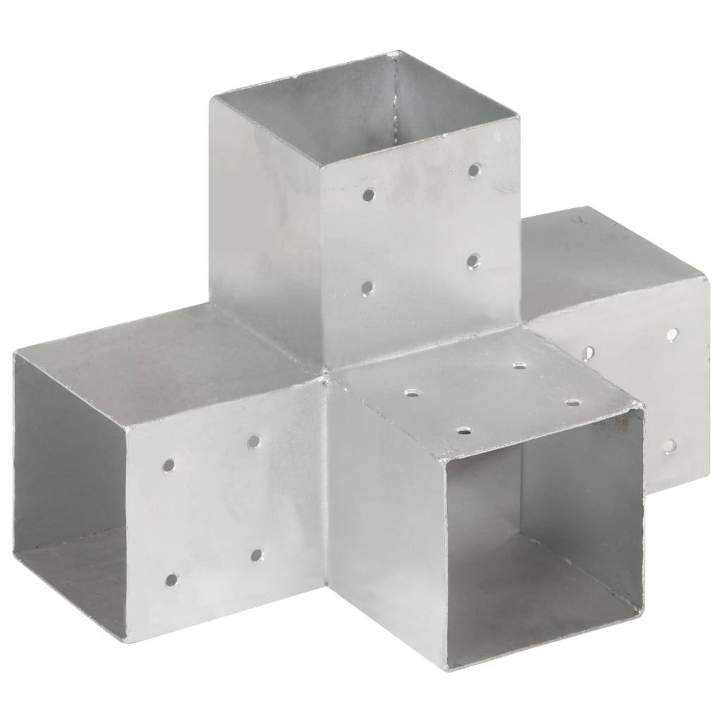 Connecteur de poteau métal galvanisé forme en X 101 x 101 mm, Poids :2.53kg - PANGIVO - Image 1