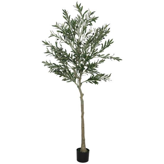 Olivier artificiel 180 cm plante artificielle intérieur, décoration pour maison, bureau, salon, chambre - Image 1