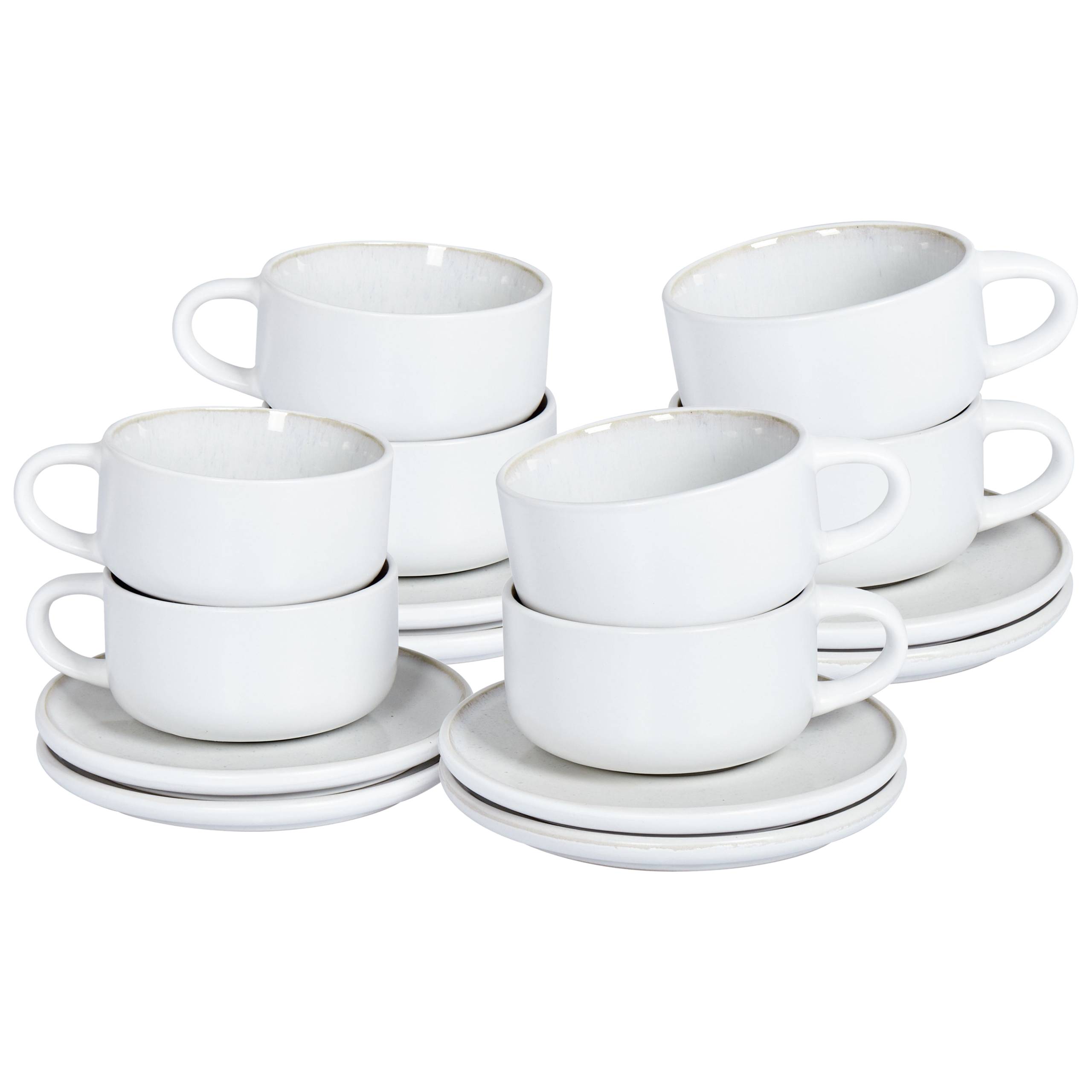 Beliani - Tasses et mugs Grès Blanc cassé SESAME - 15x15x2- Beliani - Image 2
