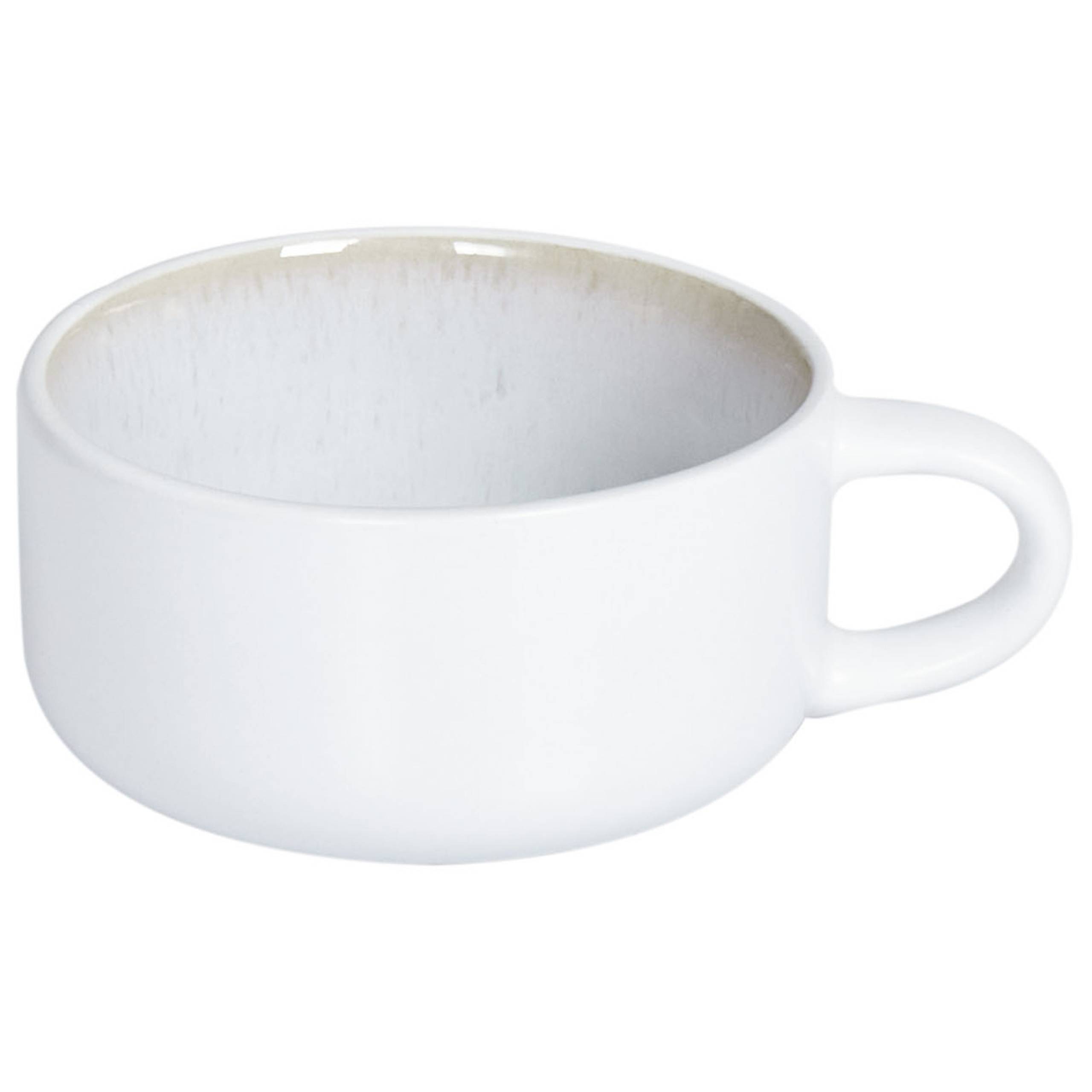 Beliani - Tasses et mugs Grès Blanc cassé SESAME - 15x15x2- Beliani - Image 5