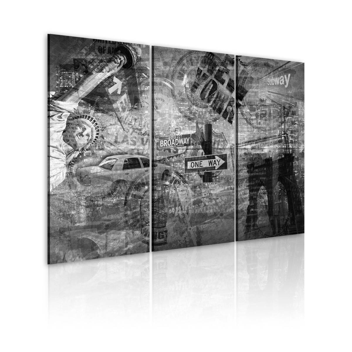 Tableau Imprimé "Symboles de New York" 60 x 90 cm - Image 1