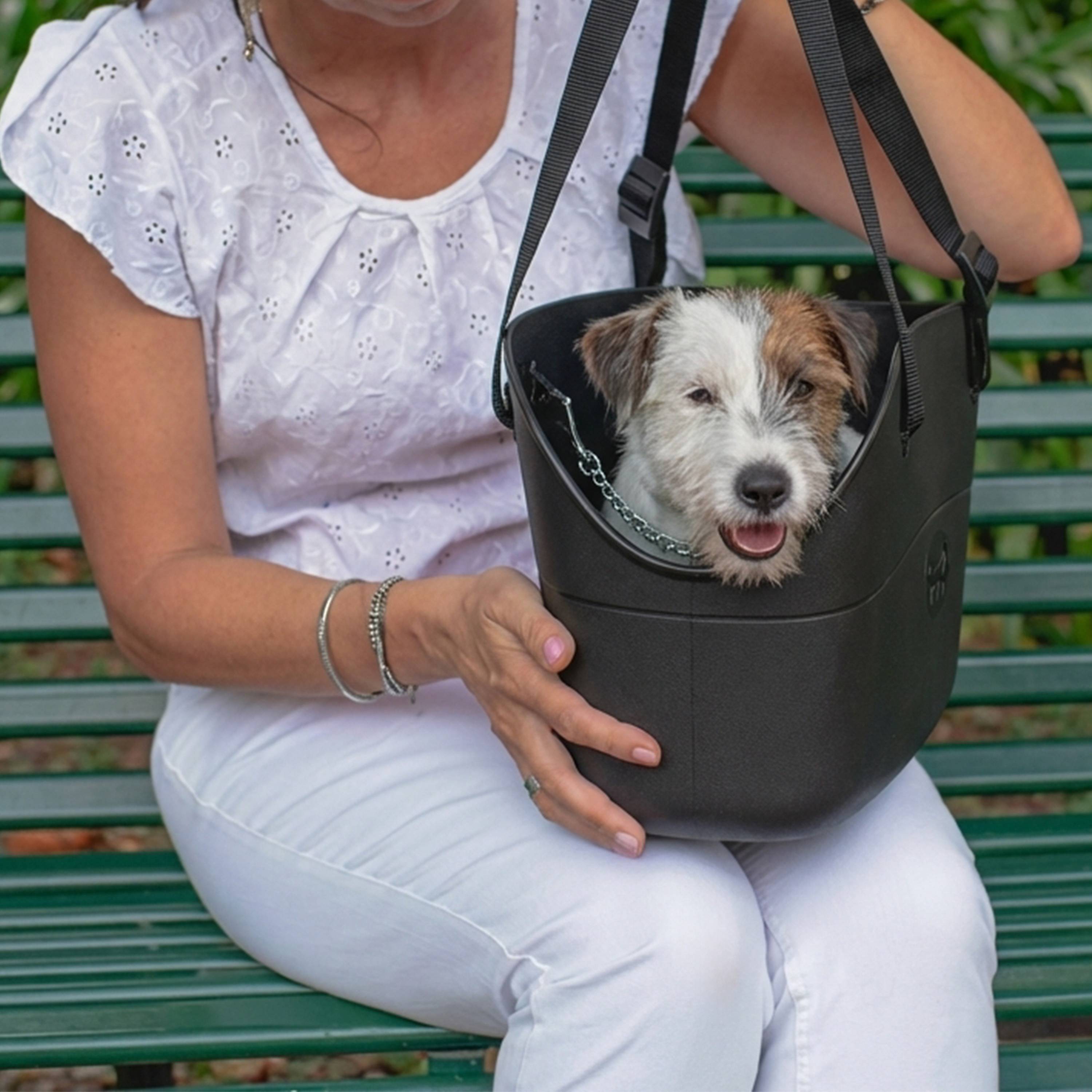 Ferplast - Ferplast Sac de transport pour chiens de petite taille WITH ME, EVA, caoutchouc souple plastifié, lavable, poignées réglables, ceinture de sécurité - Imagen 4