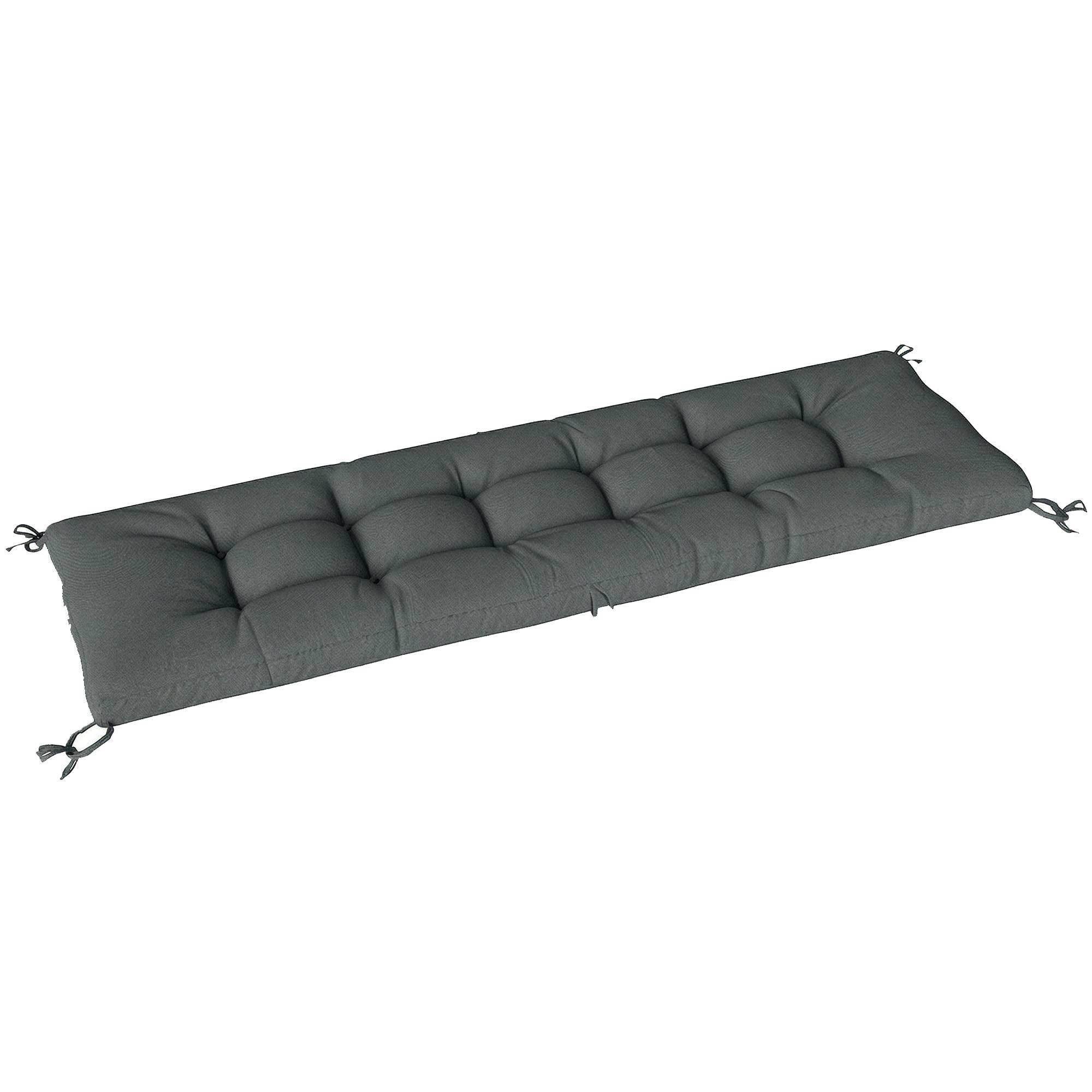 Coussin de palette amovible avec sangles de fixation, compatible avec la plupart des chaises longues, 198 x 65 x 13 cm, gris foncé