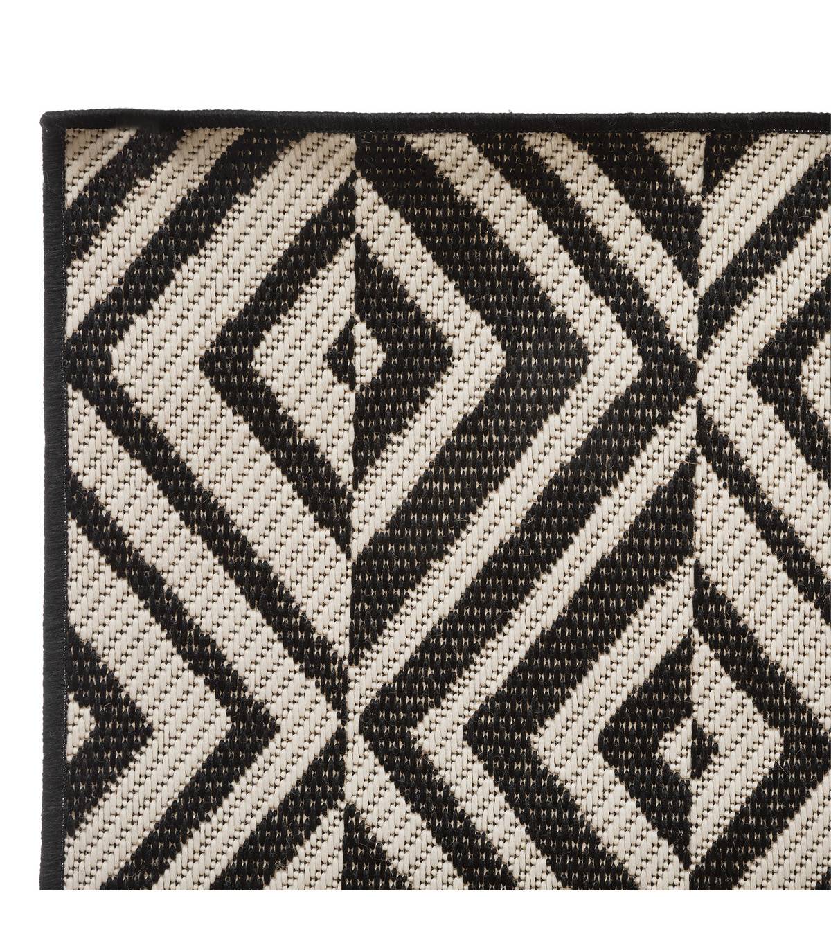 Tapis décoratif Noir pour extérieur ou intérieur en polypropylène 150 x 230 cm - Imagen 2