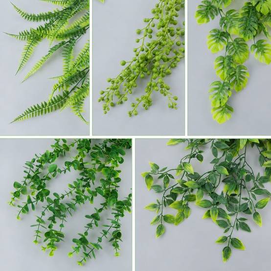 Lot de 5 Plantes Artificielles Suspendues Avec Pot Sans Entretien Réaliste Pour Intérieur - Image 3